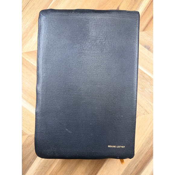 VTG Nelson Study Bible NKJV Bonded Leather Black Gold Page Edges 2886 1997 - Picture 3 of 6